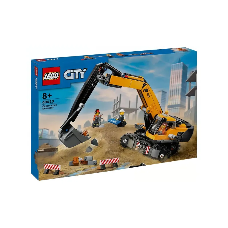 LEGO Yellow Construction Excavator Building Blocks 60420-2