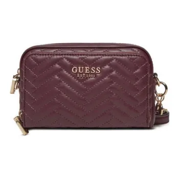 GUESS Faux Leather Shoulder Bag Trumpets Women's Cherry