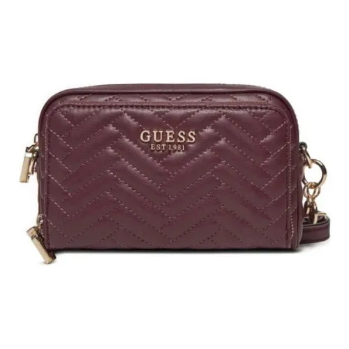 GUESS Faux Leather Shoulder Bag Trumpets Women's Cherry