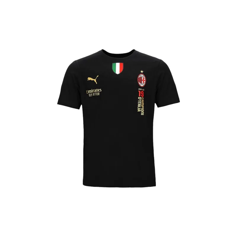 PUMA X AC Milan T Shirt Men's Black-0