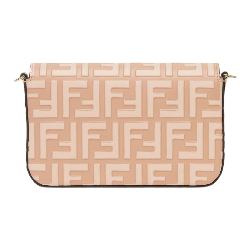 FENDI FF Diamonds Series Calfskin Crossbody Bag, Shoulder Bag Women's Pink-2