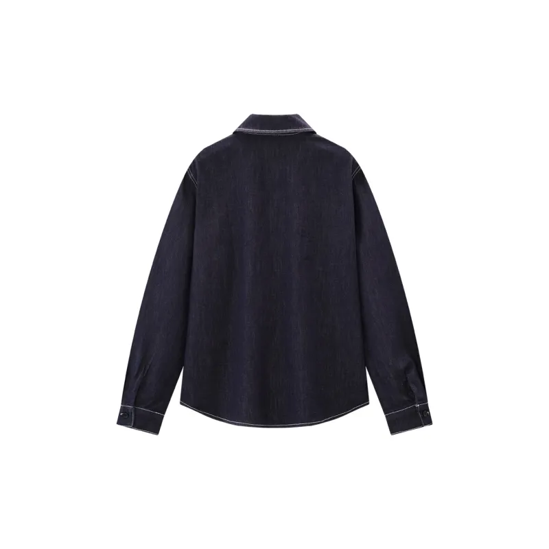 KUHNMARVIN Denim Jacket Women's Navy Blue-1