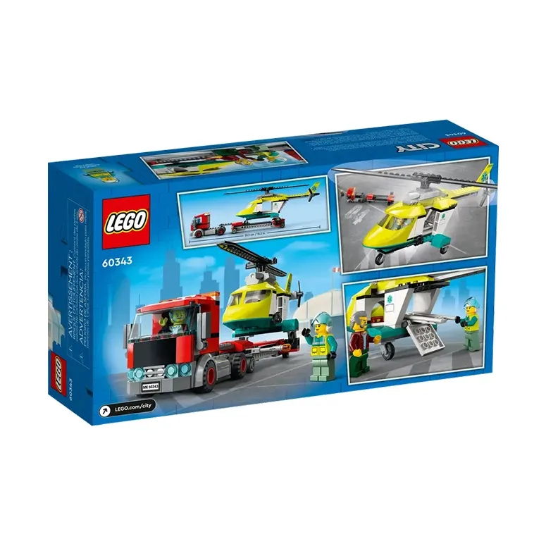 LEGO Helicopter City Collection Helicopter Transport Vehicle Building Blocks 215 Pcs/pzs 60343-2