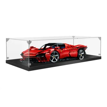 LEGO Ferrari Daytona SP3 & Minimalist Full Transparent Assembly Display Case Building Blocks 42143  Display Case 2