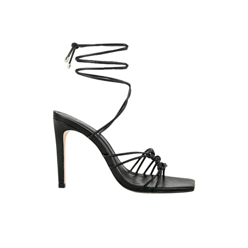 Schutz Sirena Strap Sandals 10.8cm Women's Black-1
