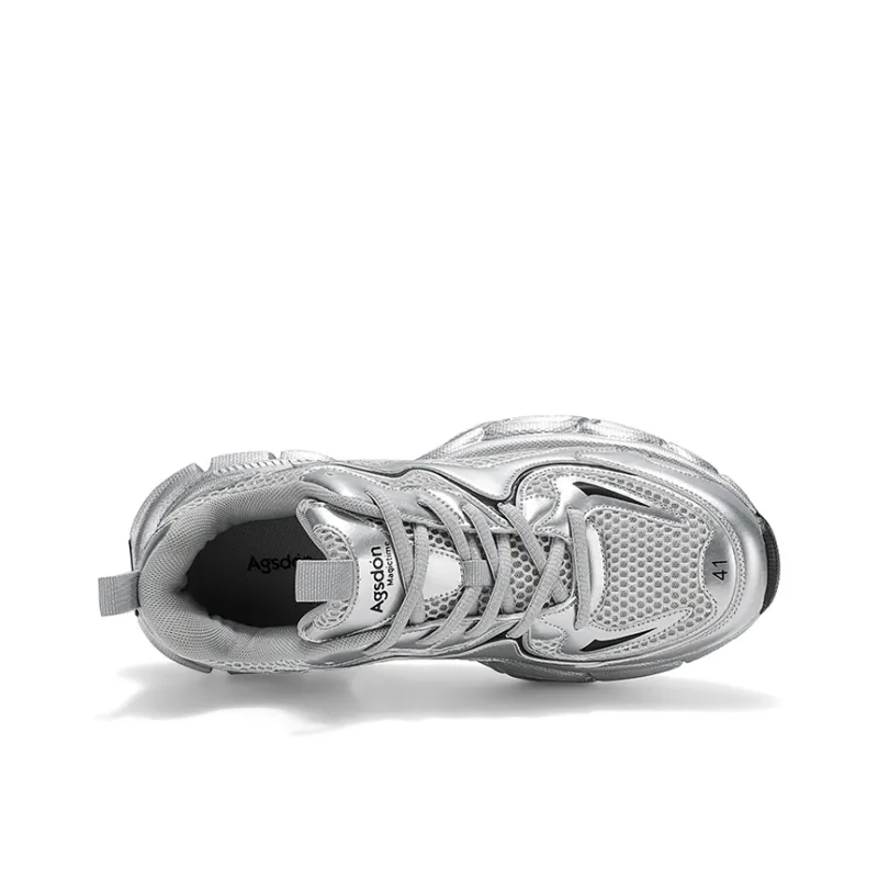 AGSDON Lightweight Height Increasing Thermal Low Top Chunky Sneakers Men's-50