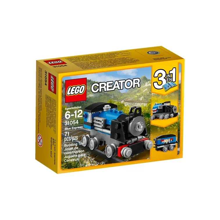 LEGO LOGO Creator Blue Little Train, Creative Cardcaptor Collection Building Blocks 71pcs 31054-2