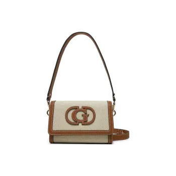 GUESS Fabric Shoulder Bag Small Size Women's Light Beige