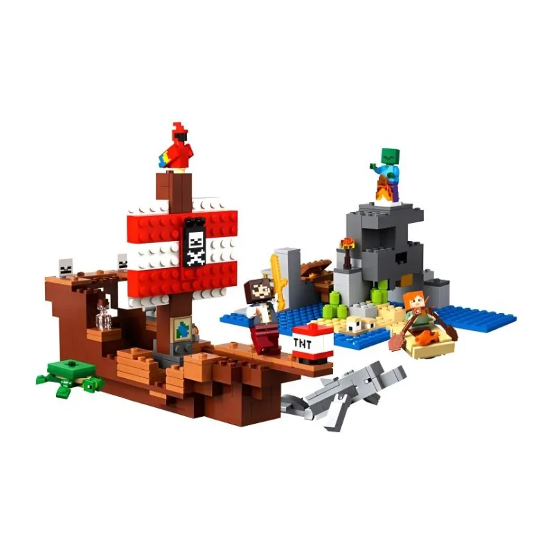 LEGO My World Collection Pirate Ship Adventure Minecraft Building Blocks 301 600pcs 21152-1