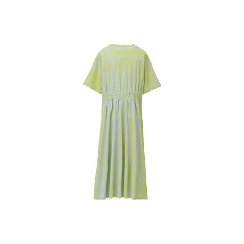 Onitsuka Tiger PRINTED SS25 Short-Sleeved Dresses Women's Light Blue/Yellow-1