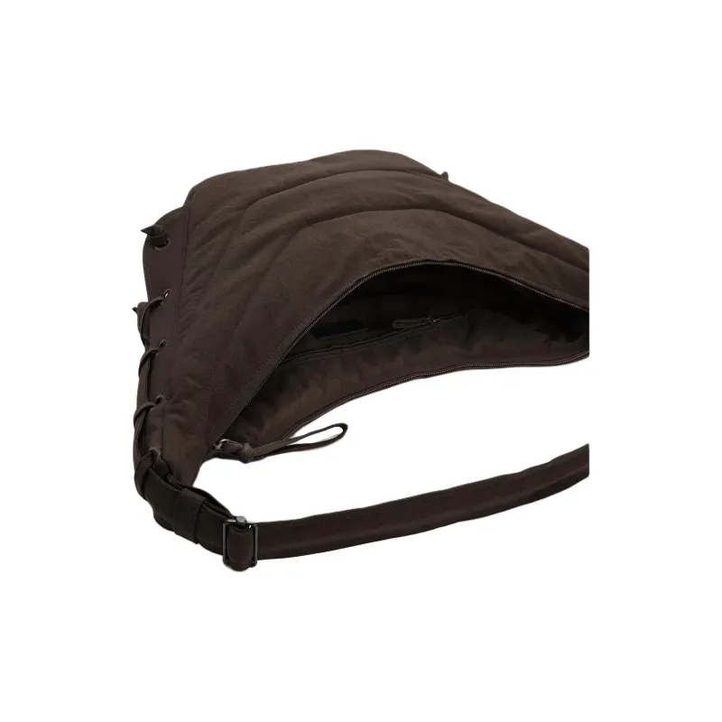 Lemaire Nylon Croissant Bag Shoulder Bag Medium Size Unisex Dark Chocolate-1