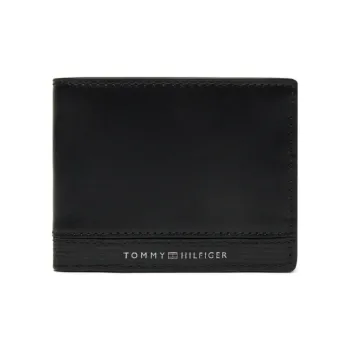 Tommy Hilfiger Full Grain Leather Wallet Men's Black