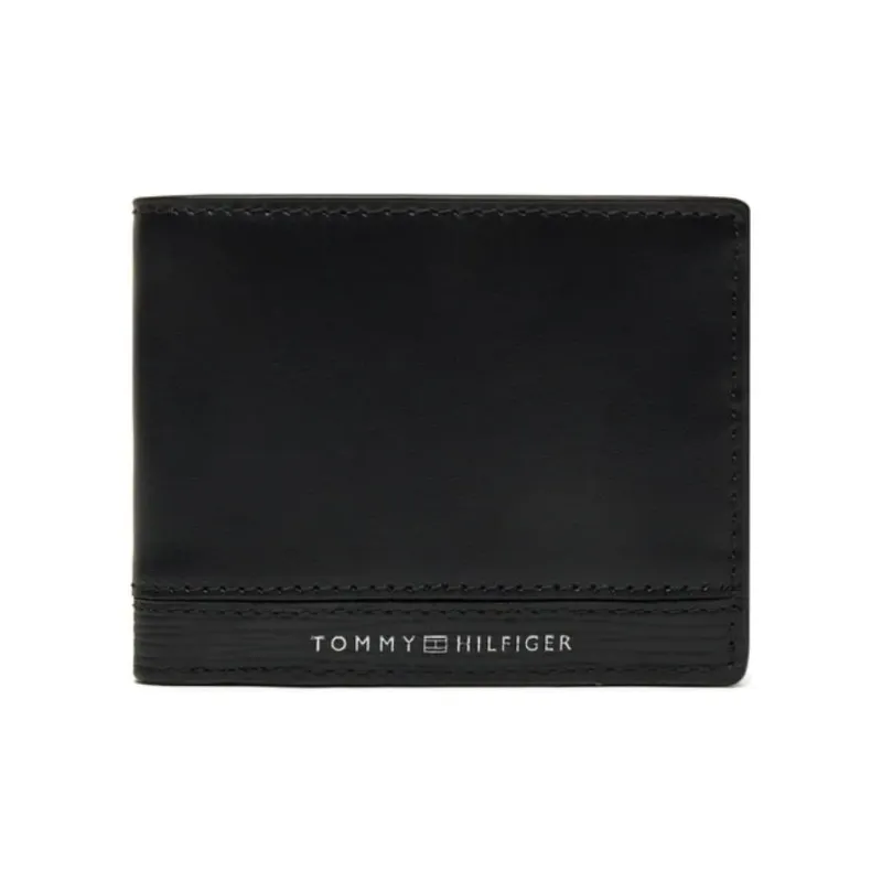 Tommy Hilfiger Full Grain Leather Wallet Men's Black-0