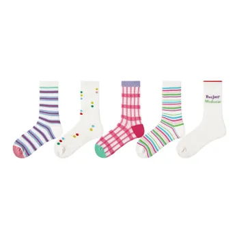 Vine Color Mid Calf Socks Unisex 5 Pack Time Stands Still