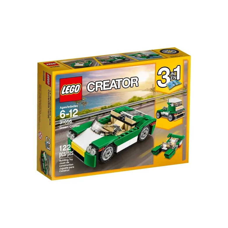 LEGO LOGO Creator 3 in 1 Green Convertible Building Blocks 122 Pcs/pzs 31056-2