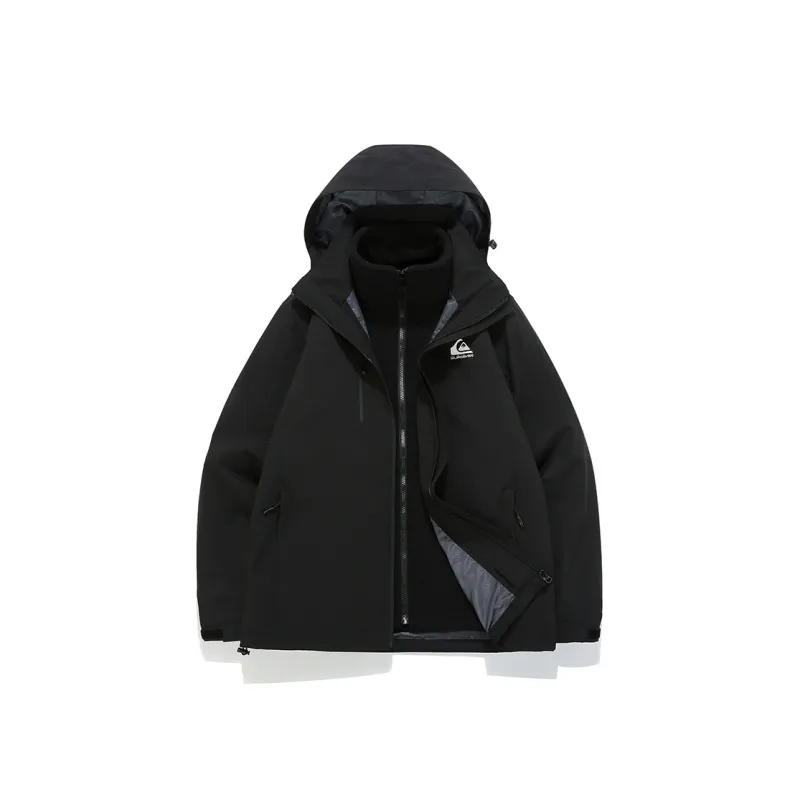 Quiksilver Hiking Water-Resistant Windproof Water-Repellent Rainproof Windbreaker Jacket Unisex-0