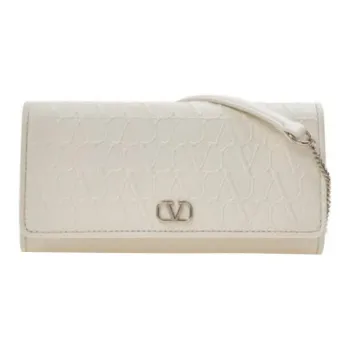Valentino GARAVANI Cow Leather Crossbody Bag, Shoulder Bag Women's Ivory White