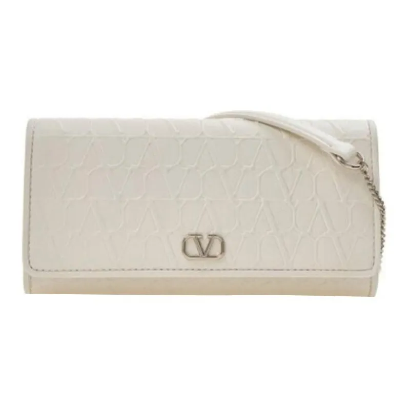 Valentino GARAVANI Cow Leather Crossbody Bag, Shoulder Bag Women's Ivory White-0