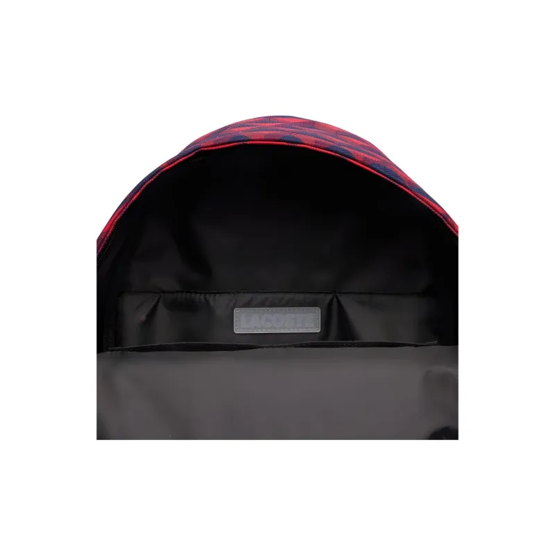 LACOSTE Recycled Polyester Backpack Unisex Red-3