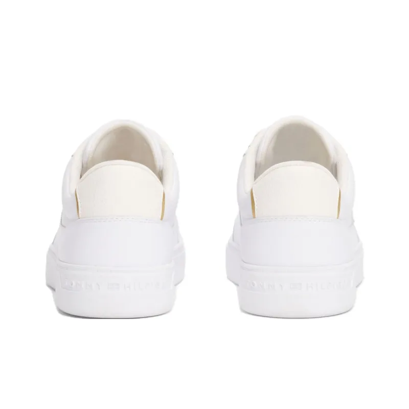 Tommy Hilfiger TH Monogram Low-Top Skateboard Shoes Women's White-3