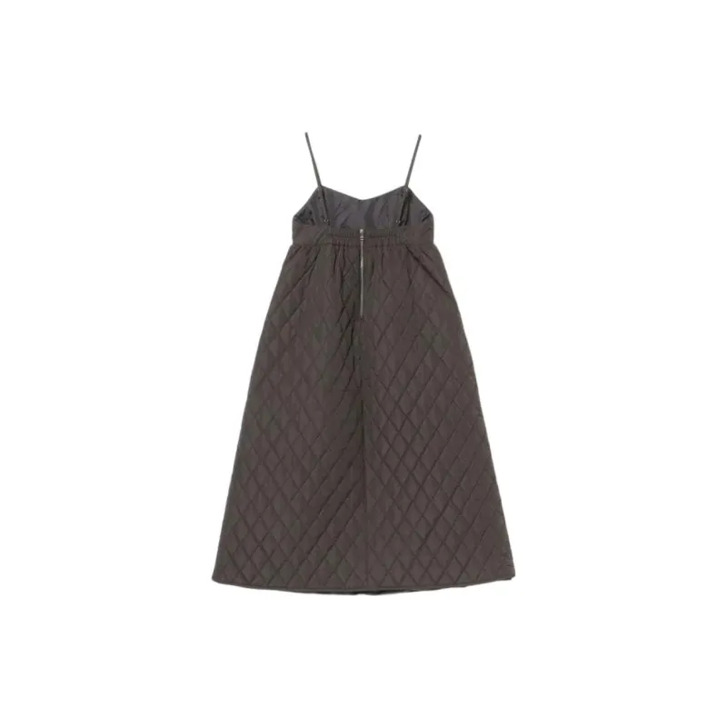 Beams Slip Dresses Women's Black-1
