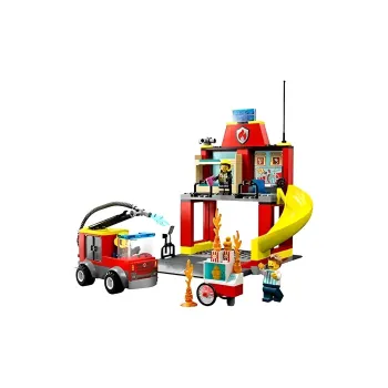 LEGO Fire Station And Fire Truck Building Blocks 60375