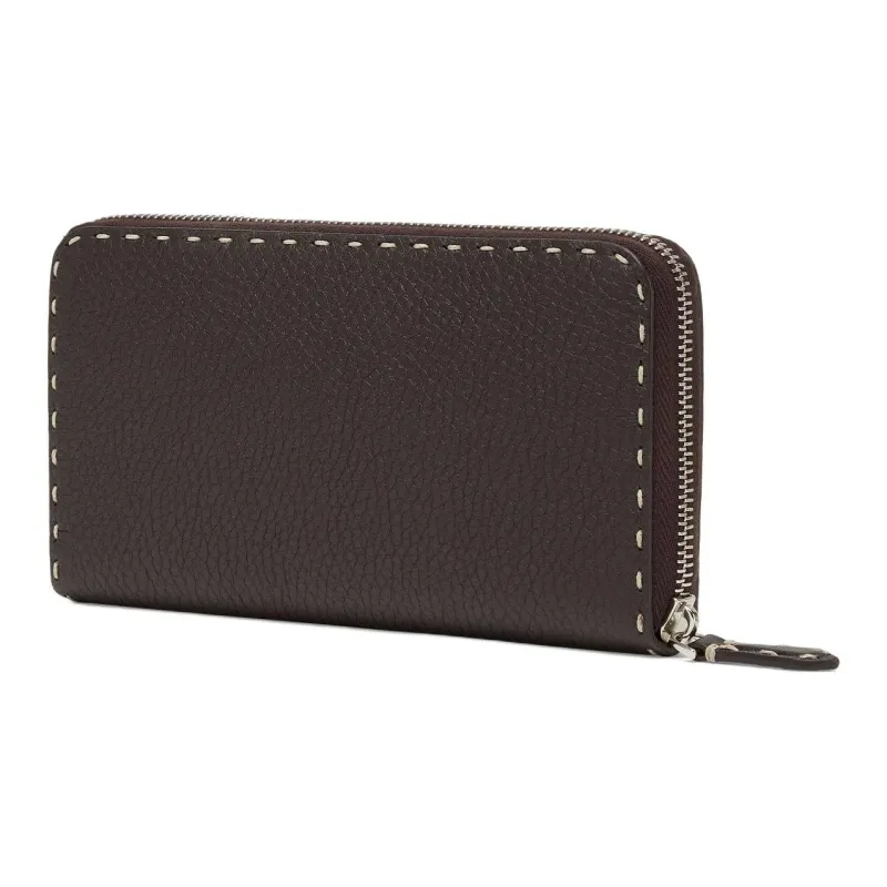 FENDI Cuoio Romano Calfskin Wallet Men's Brown-1