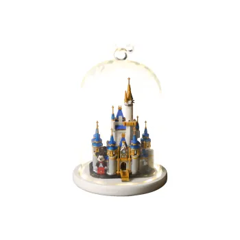 LEGO Mickey Mouse Mini Disney Castle & Glass Lamp Shade Unibody Display Case Building Blocks 301 600 40478 3