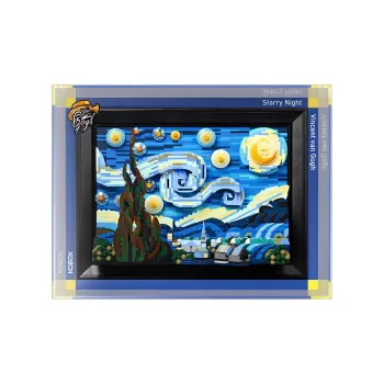LEGO Van Gogh Starry Sky Oil Painting & Display Case Building Blocks 21333