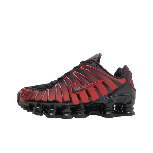 Nike Shox TL Series Anti Slip Wear Resistant Low Top Casual Running Shoes Men's Red Black