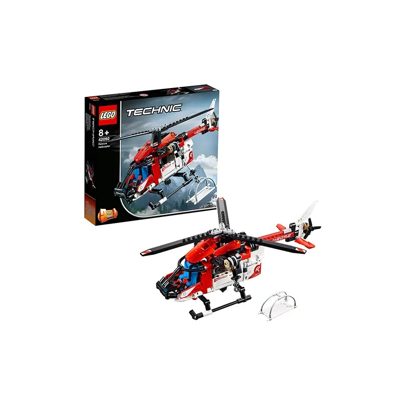 LEGO Technology Mechanical Set Technic Rescue Helicopter Building Blocks 301 600 42092-1