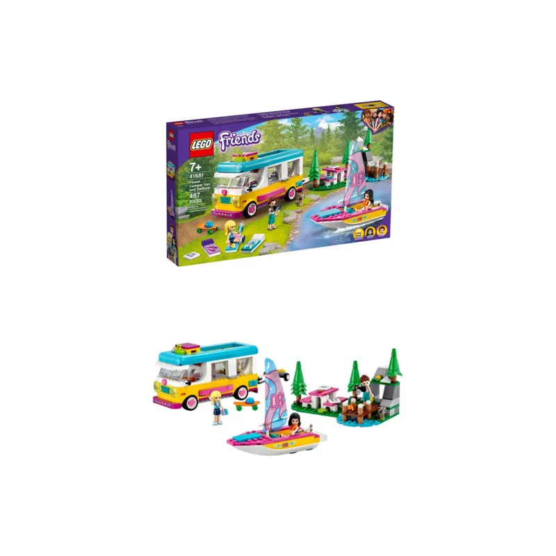 LEGO Friends Forest Camper Van And Sailboat Set 41681-2