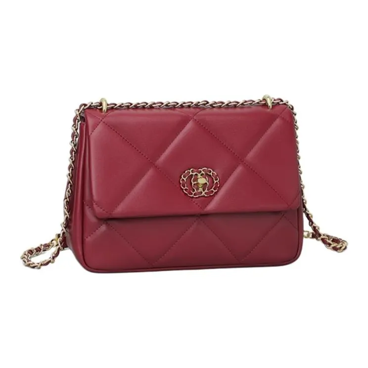 VINEY Cow Leather Shoulder Bag, Crossbody Bag Regular Women's Red-3
