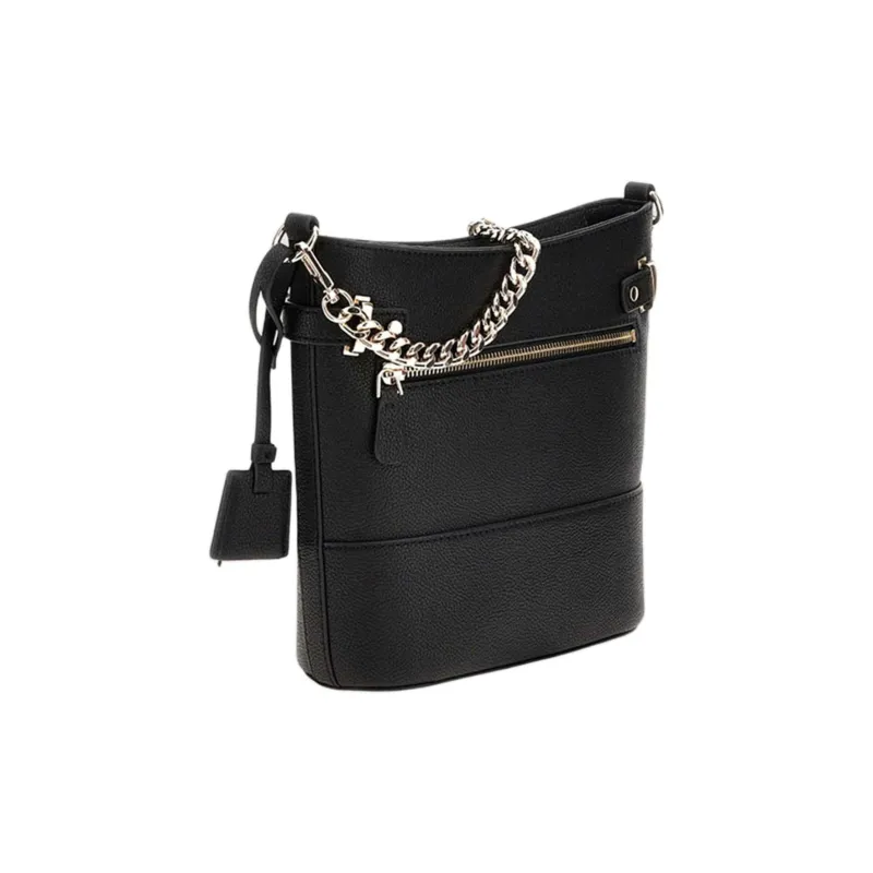 GUESS Polyurethane Shoulder Bag, Crossbody Bag, Handbag Women's Black-1