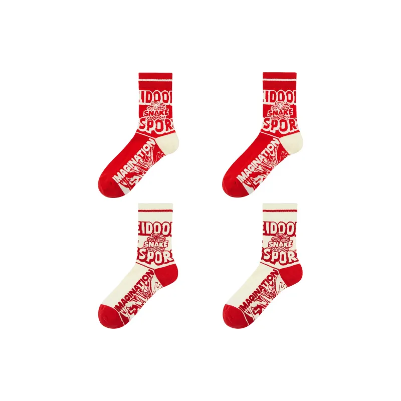 VEIDOORN Knee High Socks Unisex 4 Pack-3