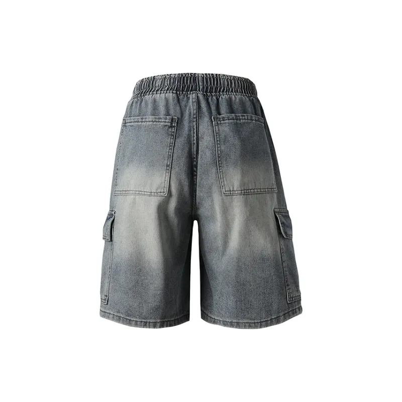 Warrior Ride The Wind Collection Open Ended Smile Collection Denim Shorts Unisex-5