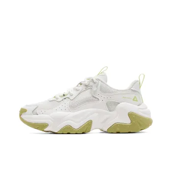 PEAK Cushioning Rebound Height Increasing Wear Resistant Slip Resistant Low Top Casual Shoes Women's White Green