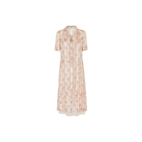 FENDI Short-Sleeved Dresses Women's Pink