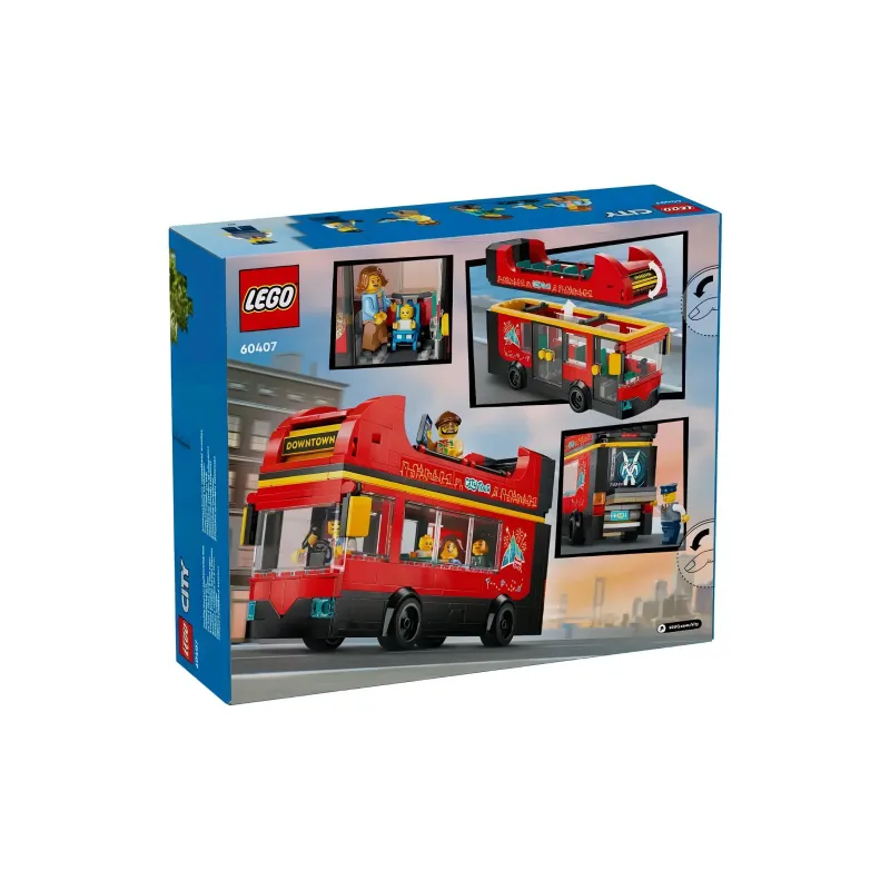LEGO Red Double-Decker Sightseeing Bus Building Blocks 60407-1