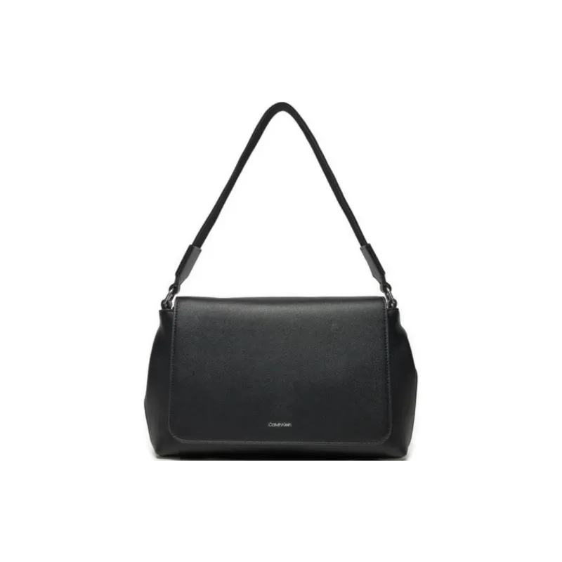 CALVIN KLEIN Faux Leather Shoulder Bag Trumpets Women's Black-0
