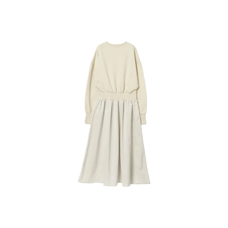 Beams Long Sleeved Dress Women's Ivory-1