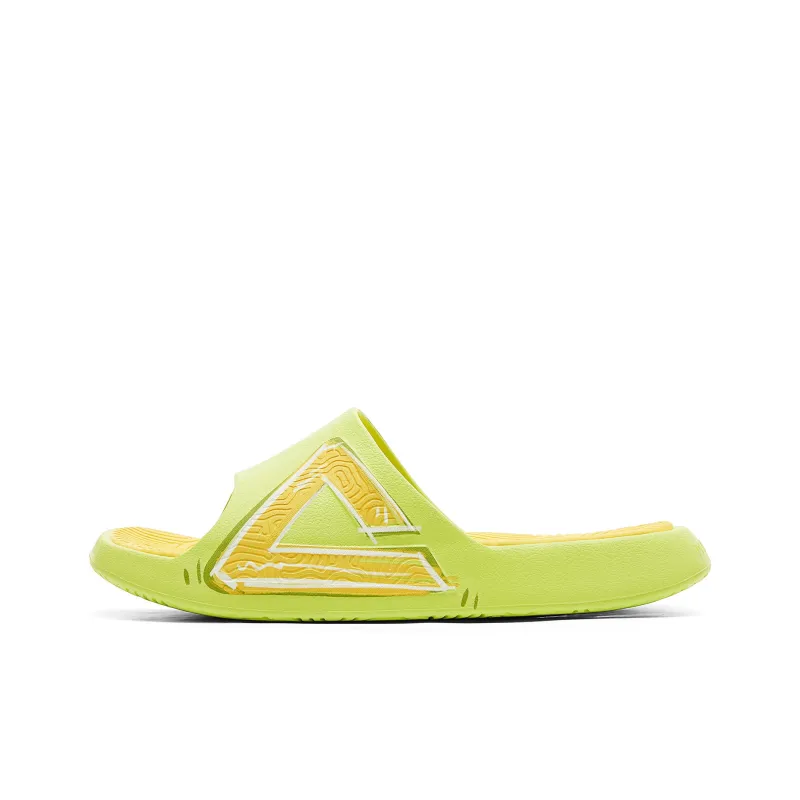 PEAK Extreme National Creativity Slip-Resistant Abrasion-Resistant Sports Slippers Men's Grass Green Mustard Yellow-0
