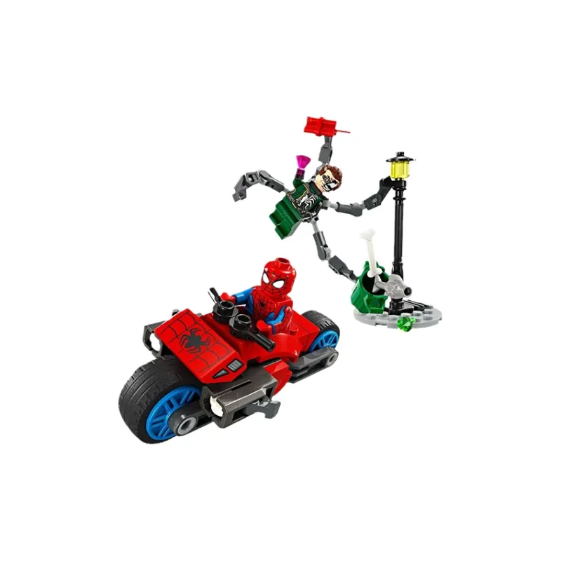 LEGO Motorcycle Chase  Spider Man Vs. Doc Ock Building Blocks 76275-0