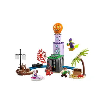 LEGO Super Hero Collection Spider Man Spider Man Team Vs. Green Goblin Lighthouse Building Blocks 149pcs 10790