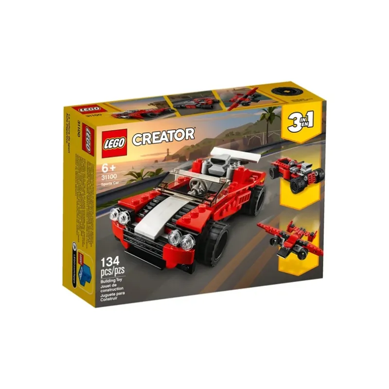 LEGO LOGO Creator Creator3 3 in 1 Racing Car Building Blocks 134 Pcs/pzs 31100-1