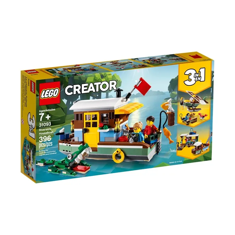 LEGO LOGO Creator 3 in 1 Riverside Boat House Building Blocks 396 Pcs/pzs 31093-2