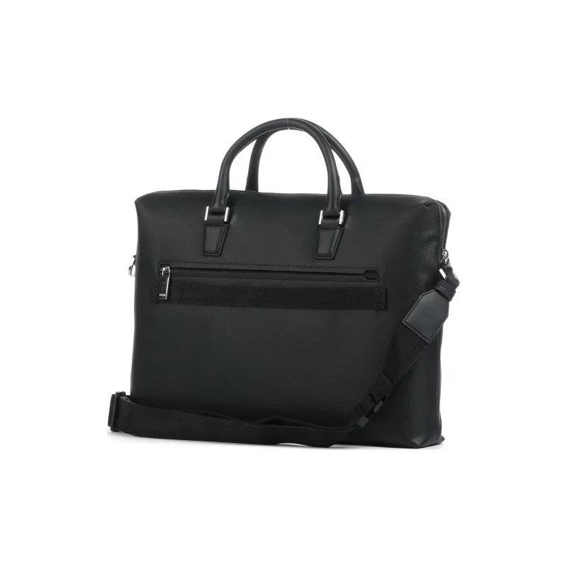 HUGO BOSS Recycled Polyurethane Briefcase Men's Black-1