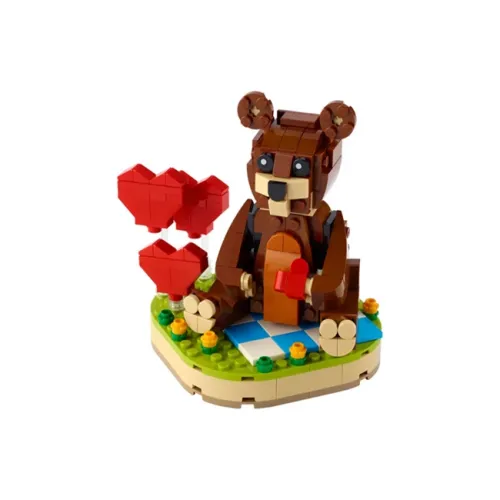 LEGO Valentine's Brown Bear Building Blocks 40462