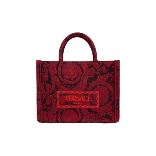 FANSIZHE Barocco Fabric Tote Bag Shopping Bag Shoulder Bag Crossbody Bag Handbag Small Size Women's Red
