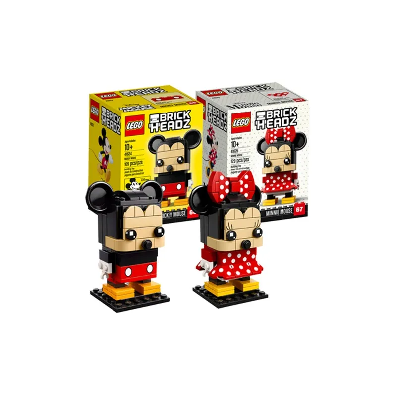 LEGO Disney Square Toe Mickey Mouse+Minnie Mouse Building Blocks 109pcs 41624+41625-1